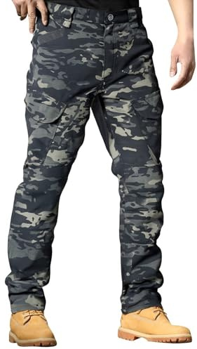 Générique Pantalon Tactique Cargo pour Homme Treillis Militaire Randonnée Chasse Pantalon avec Poche Combat Stretch Extensible Séchage Rapide de Travail