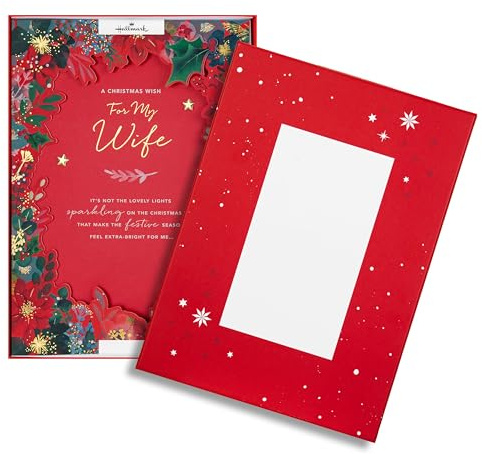 Hallmark Luxury Boxed Christmas Card for Wife - Traditional Illustrated Festive Foliage Design
