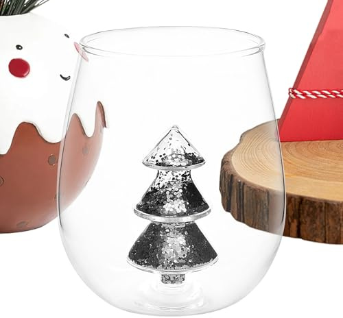 Generisch Weihnachtsbaum Weinglas Kippsichere Trinkgefäße Esstisch