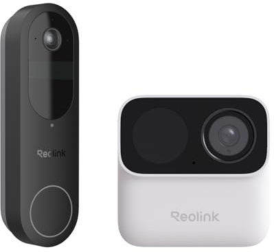 Reolink Video Doorbell Akku + Argus MagiCam | 2K Kabellose Video-Türklingel mit Paket-Erkennung und magnetische WLAN Sicherheitskamera mit KI-Erkennung und IR Nachtsicht