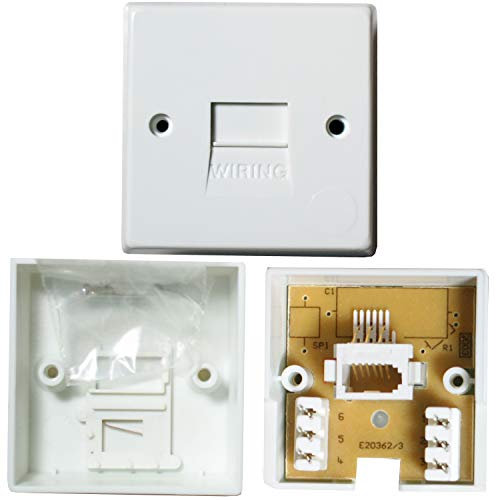 BT/PABX Extension Telephone Wall Socket - IDC Terminal - Secondary Face Plate 1/3A - Loops