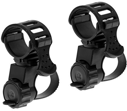 Sharplace 2Pcs 360° Rotating Bike Handlebar Mount Flashlight Torch Clip Holder Grip Bracket