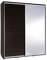 Kleiderschrank mit Spiegel Schrank Garderobe Zweitürenschrank Schwebetürenschrank Schwebetüren 2-Türig Cleo 155 cm (Wenge mit Spiegel)