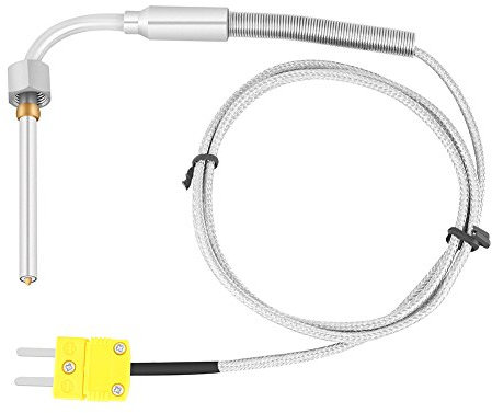 EGT Termocoppia Sensore di tester e rivelatori termometri e sonde a termocoppia temperatura Tipo K per sonda di temperatura gas di scarico con punta e connettore esposti (1M)