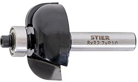 STIER Hohlkehlfräser mit Kugellager HM (HW), Ø 32,7 mm, Schaft Ø 8 mm