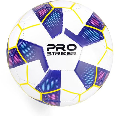 Toyrific Pro Striker Size 5 Football, Lightweight Mini Soccer Ball for Kids, Indoor and Outdoor Training Equipment, Blue
