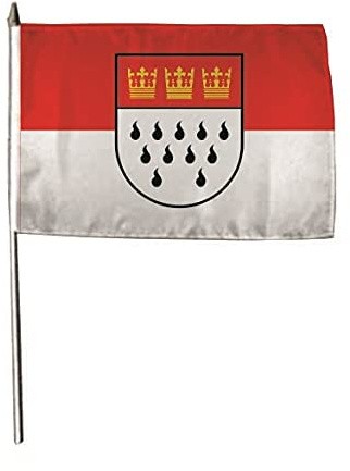 U24 Flagge Fahne Stockflagge Köln 30 x 45 cm Stockfahne 3er Pack