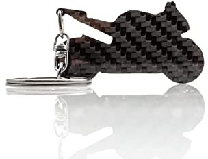 BlackStuff Carbon Karbonfaser Schlüsselanhänger Kompatibel mit Motorrad YZF-R6 2006-2017 BM-015