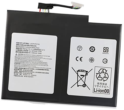 Backupower Ersatz AP16B4J Akku Kompatibel mit Acer Aspire Switch Alpha 12 SA5-271 5 SW512-52P 7 SW713-51GNP 12 SA5-271 SA5-271P SW512-52-513B