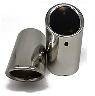 Endrohrblende Für Audi Für A4 Für B8 Für A3 Für 8V Für 8P Für A1 Für Q5 Für A5 Für Passat B7 Für CC Auto Auspuff Schalldämpfer Spitze Abdeckung Auspuff Blende (Größe : 1pcs Silver)