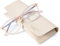 Madison Avenue Square Vintage TR90 Blue Light Blocking Reading Glasses for Women with Case, Anti Glare/Eyestrain Computer Readers Transparent Brown 3.0