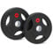 Lions 2 x 5kg Olympic Weight Plates Set - Rubber Coated Cast Iron 2inch 5cm Discs Bar Hole Standard Weights Plates for Home Gym Barbell Bar, Weightlifting Training