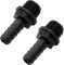 Aerzetix - C63570 - Set di 2 Raccordo Maschio scanalato Dritto 1/2'' x 13mm - Filettatura Esterna - Adattatore connettore Sistema Circuito irrigazione Pompa - in plastica - Colore Nero