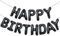 ACCEVO Schwarz Alles Gute zum Geburtstag Ballons Banner - 16 Zoll Aluminiumfolie Buchstaben - Dekorationen für Frauen, Männer, Jungen, Mädchen Party