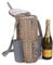 2 x Single Bottle & 2 Champagne Glass Carrier With Shoulder Strap