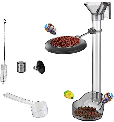 JVHLOV Aquarium Futterspender, Garnelen Futterrohr Verhindert Eine Unkontrollierte Vermehrung, Einstellbare Länge Garnelen Futterrohr, Garnelenfutterschale mit Saugnapf Fütterungsröhre