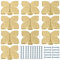 Kurtzy 10 Pack Gold Cabinet Door Knobs - 42 x 22mm Zinc Alloy Door Handles with Screws - Pull Door Leaf Drawer Knobs Hardware for Kitchen Cupboards, Cabinets, Dressers, Wardrobe
