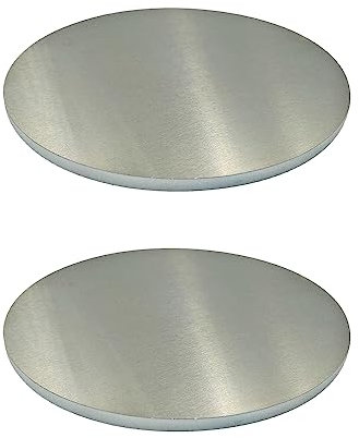 LSCAILIAO Placa De Aluminio - 2 Piezas Placa Metálica Circular para Diseño De Laboratorio Y Decoración, De 100 Mm De Diámetro,Thickness 4mm