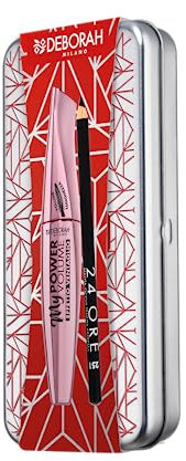 Deborah Milano Coffret cadeau pour femme Maquillage yeux en étain avec mascara My Power Volume et crayon 24 heures 251 Noir n°7