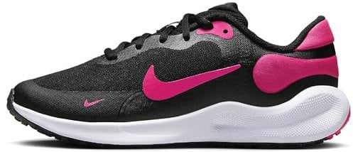 NIKE Revolution 7, Zapatillas para Correr Unisex niños, Negro Hiperrosa Blanco, 37.5 EU