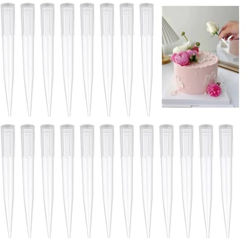 Silars Blumenröhrchen für Torten, 30stk Reagenzgläser für Blumen Torte Blumenröhrchen für Kuchen, Torten Zubehör für Geburtstagstorte, Hochzeitstorte Deko (70mm x 9mm)