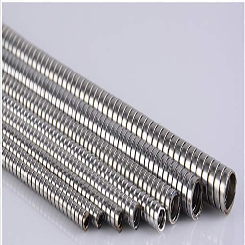 Kabelschlauch,Kabelschutz 1 stücke Edelstahl Metall Gewinde Ho1se Metall Wellschlauch Drahthülse Edelstahl Metallschlauch (Color : ID75mm OD85mm)