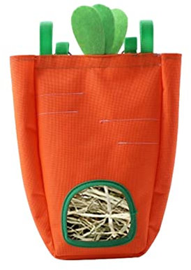 Futterhäuschen für Kaninchen | Futterbeutel für Chinchilla-Heu - Futtersack Kleintierkäfig Zubehör für Kaninchen Hasen Meerschweinchen Chinchilla Hamster Hongjingda