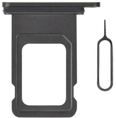 Risidamoy for iPhone 11 Black SIM Card Slot Replacement Single SIM Version for iPhone11 Card Tray Holder Adapter with Waterproof Rubber Ring Repair Tool Fix Kit SIM Ejector for A2111 A2221 A2223