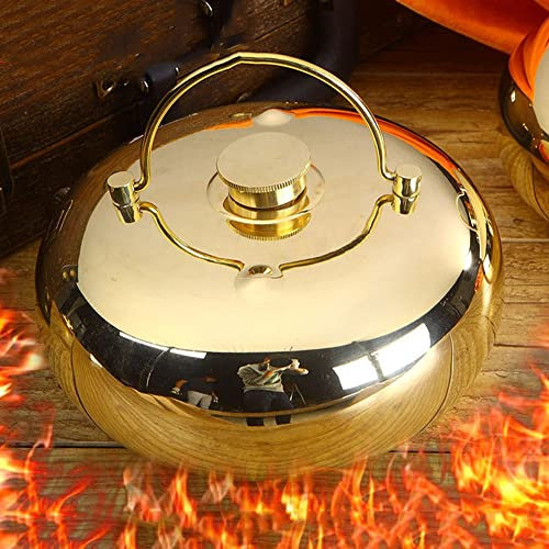 IkErna Botella de Agua Caliente de Metal Calentador de Mano 1/1.5/2/2 Botella de Cama de Gran Capacidad/1.5Mm/22Cm-3L