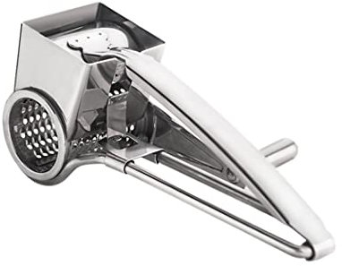 Blogiiup Cheese Graters, Stainless Steel Rotary Cheese Grater, Cheese Grater Rotary for Kitchen with Handle, Chocolate Hand Cranked Cheese Grater