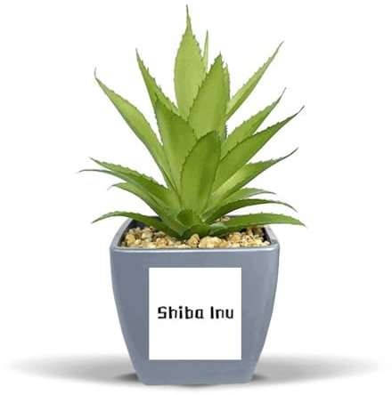 no/no Shiba Inu Art Deco Fashion Fake Ananas Blumentopf Vase Mini Decor