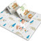 Uanlauo Spielmatte Baby Faltbar, Niedliches Tier Krabbelmatte Baby Schadstofffrei, Spielmatte Kinder Spieldecke Randverstärkungsmatte, Krabbeldecke für Baby