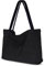 X SIM FITNESSX Unisex Umhängetasche Cord Tasche Tote Bag Damen Shopper Fashion Stofftasche für Alltag/Büro/Schule/Reisen (SCHWARZ)