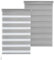 Doppelrollo DuoRollo Klemmfix ohne Bohren Seitenzug Fenster Rollo hellgrau B 70cm (66cm Stoffbreite) x H 150 cm