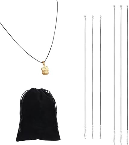 6 Pack Wax Rope Necklace Strings for Pendants, Faux Leather Cord with Silver Buckles - Adjustable Lengths 50cm & 60cm Ideal Jewelry Accessories for Custom Designs Gifts and Fashion