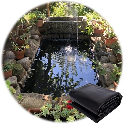 Lona para Estanques De HDPE Revestimiento de Estanque Flexible Plegable 1x3 3x4 4x5 6x8 7x9.0m 0.12mm Forro para Piscina impermeable Pond Liner para Cascada Jardín Paisajismo(Tamaño:4x5.0m (13.1x16.4f