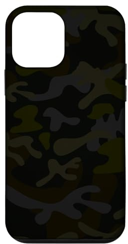 Camouflage Camo Dunkelbraun Schwarz Grafik Hülle für iPhone 12 mini