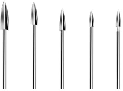 Juego de Brocas para Madera para Herramienta Rotativa, 5 Piezas Brocas de Tallado de Madera, 3/4/5/6/8mm, Herramienta de Carpintería Accesorios con Vástago de 1/8” para Rectificación, Perforación