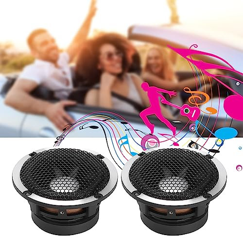 3in Car Midrange Loud Speaker 100W Maximum Power Silver Black Soft Clear Sound for Any Vehicle