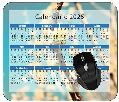YENDOSTEEN Calendar 2025 Year Mouse Pad,Butterfly Colorful Blue DrawingCustom Gaming Mouse Pads with Designs