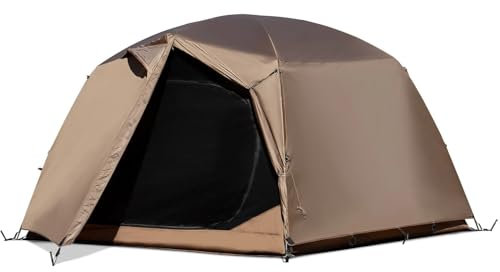 Tenda da Campeggio Tenda da campeggio 3 stagioni per 4 persone Riparo per zaino in spalla con tappetino impermeabile sul fondo della tenda Tenda campeggio invernale