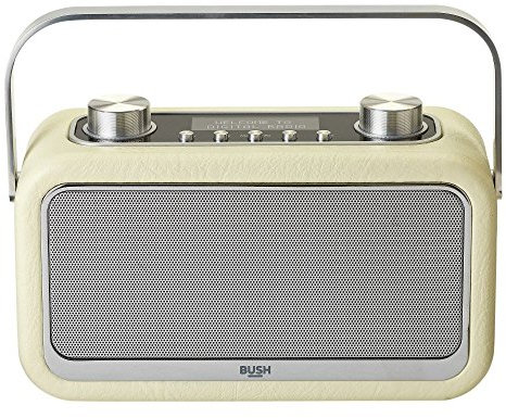 Bush Leather Look Bluetooth Retro DAB Radio - Cream