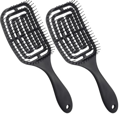 Vinabo 2 pcs Hair Brush without Pulling, Detangling Brush, Suitable for Curls & Long Hair Brush for Wet and Dry Hair, Detangling Massage Brush for Women/Men/Children
