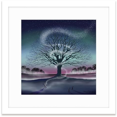 Artko Gerahmter Wandkunst, Motiv: Twilight Woodland, fertig zum Aufhängen, Natur-Thema, Heimdekoration – Gemälde New Hope von Catherine J Stephenson – 43,5 x 43,5 cm, gerahmtes Bild