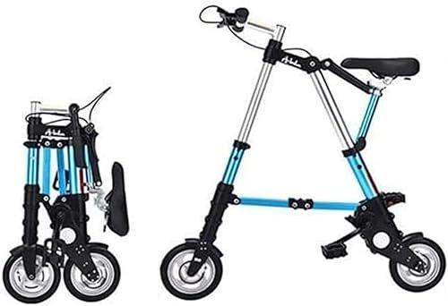 ZJGFCB 8 -Zoll -klapprad, Leichtes Aluminiumfaltzuhl, Komfortables Verstellbares Stadtrad, Aluminiumrahmen, Für Männer Frauen(Color:b)