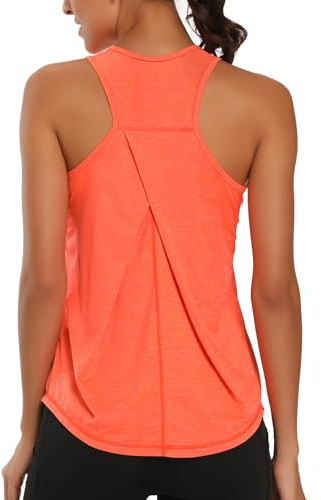 Dawnrole Gym Tops for Women Sleeveless Yoga Fitness Shirts Racerback Sports Top Women