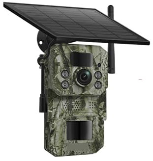 VEKELETE 4G 2K 5MP PIR Motion Activated Trigger Time Night Vision IP66 Hunting Trail Wildlife Battery Solar Camera Forest(4MP)