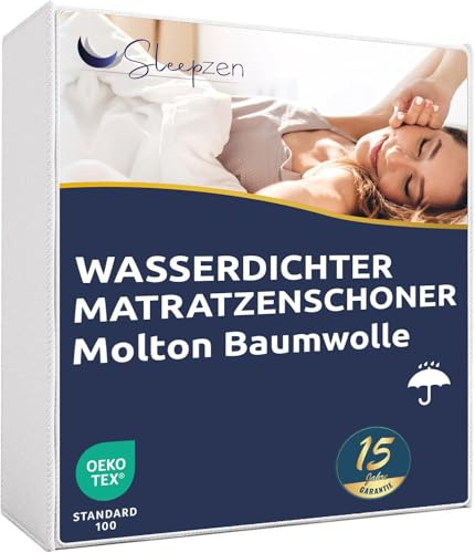 SLEEPZEN Baby Matratzenschoner 40x80 cm – wasserdicht, atmungsaktiv, geräuschlos – 100% Baumwolle – Wiege Nässeschutz Sanitized® Milbenschutz – Oeko-Tex® – hergestellt in Portugal