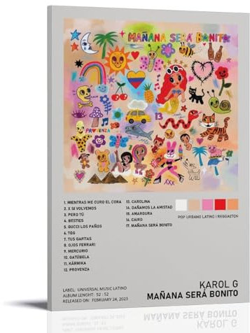 XYZIGY Mañana Será Bonito-Karol GBedroom - Póster de lienzo para decoración de pared para el hogar, baño, dormitorio, oficina, sala de estar, 30 x 45 cm, estilo marco