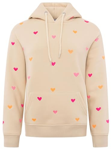 Zwillingsherz Damen Pullover Hoodie Sweatshirt | Kapuzenpullover & Übergangspullover | Aufdruck Frühling Sommer Herbst